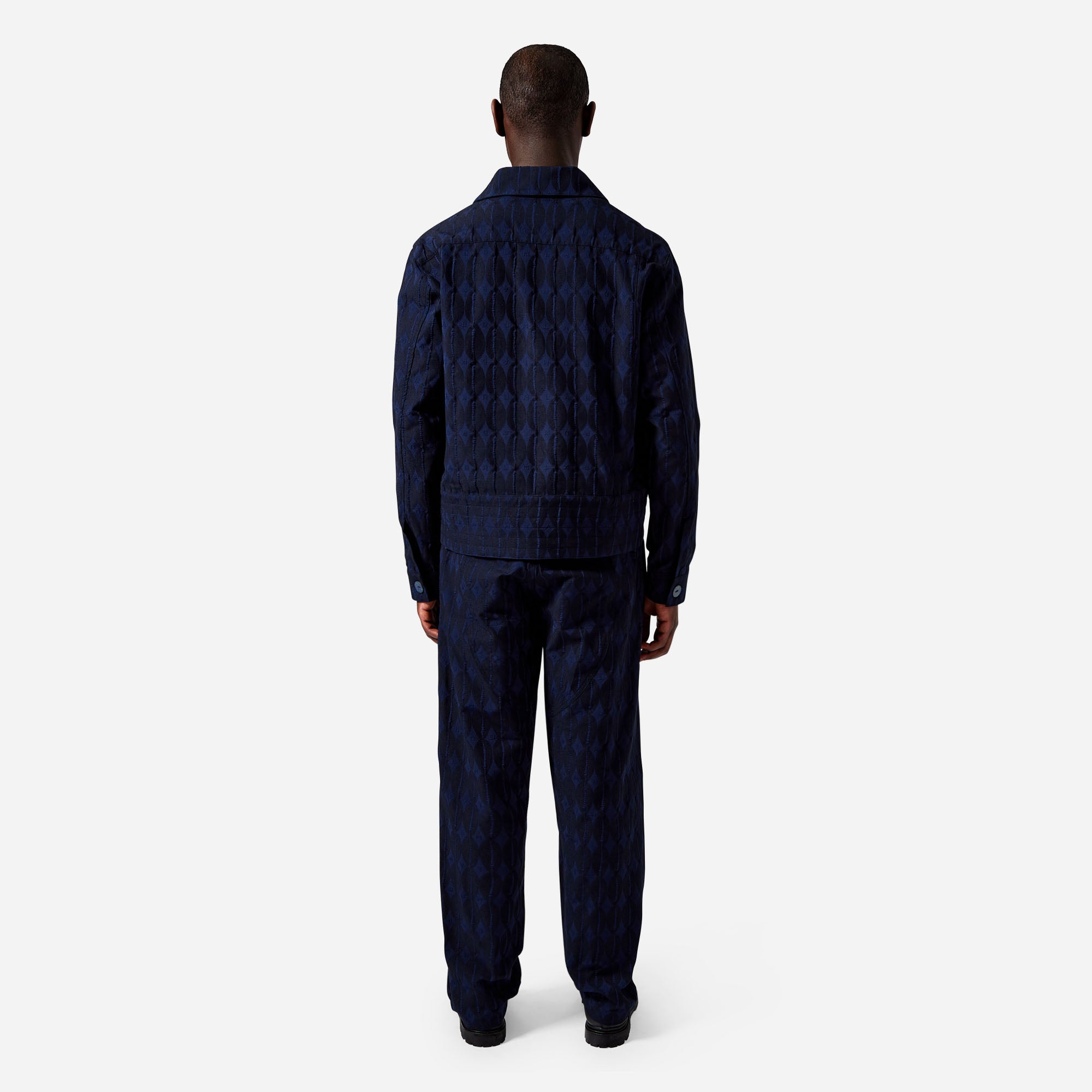 Navy Monogram Work Jacket