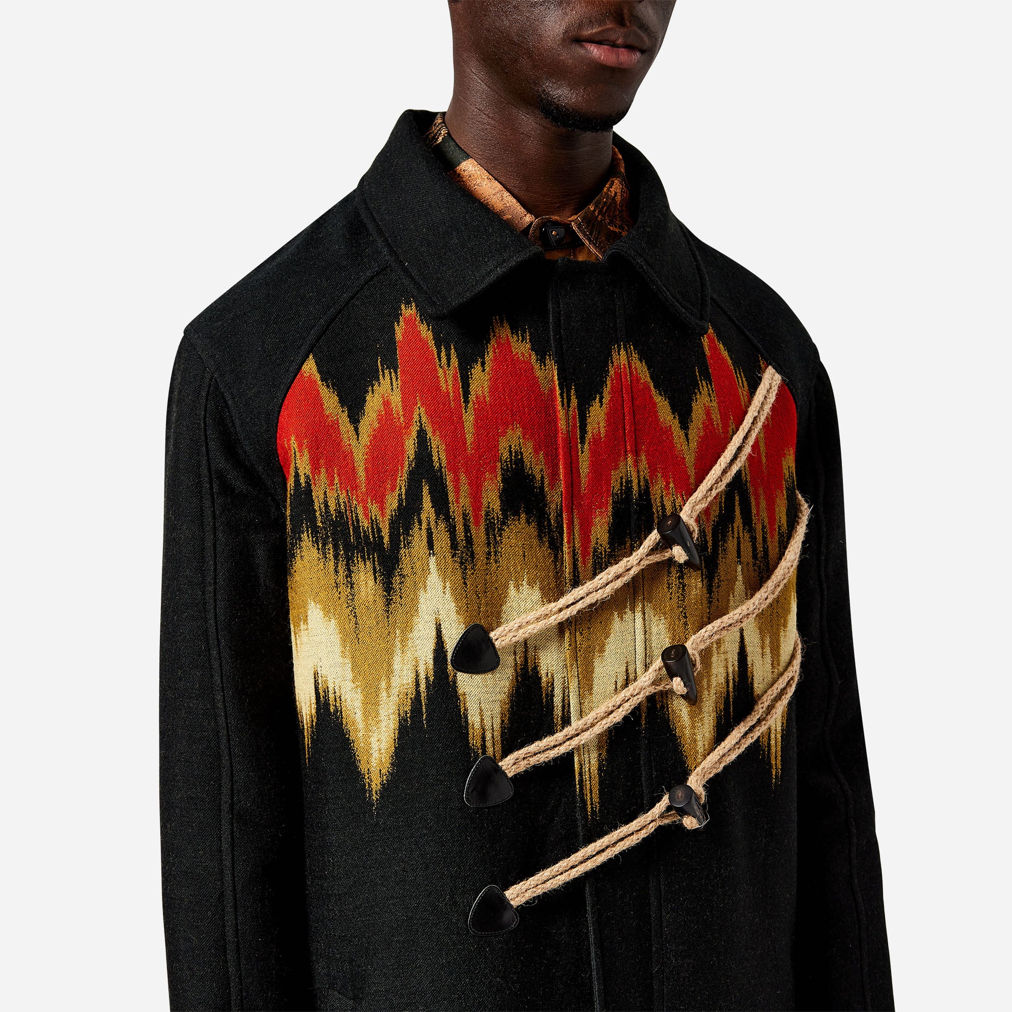 Woven Blur Duffel Coat