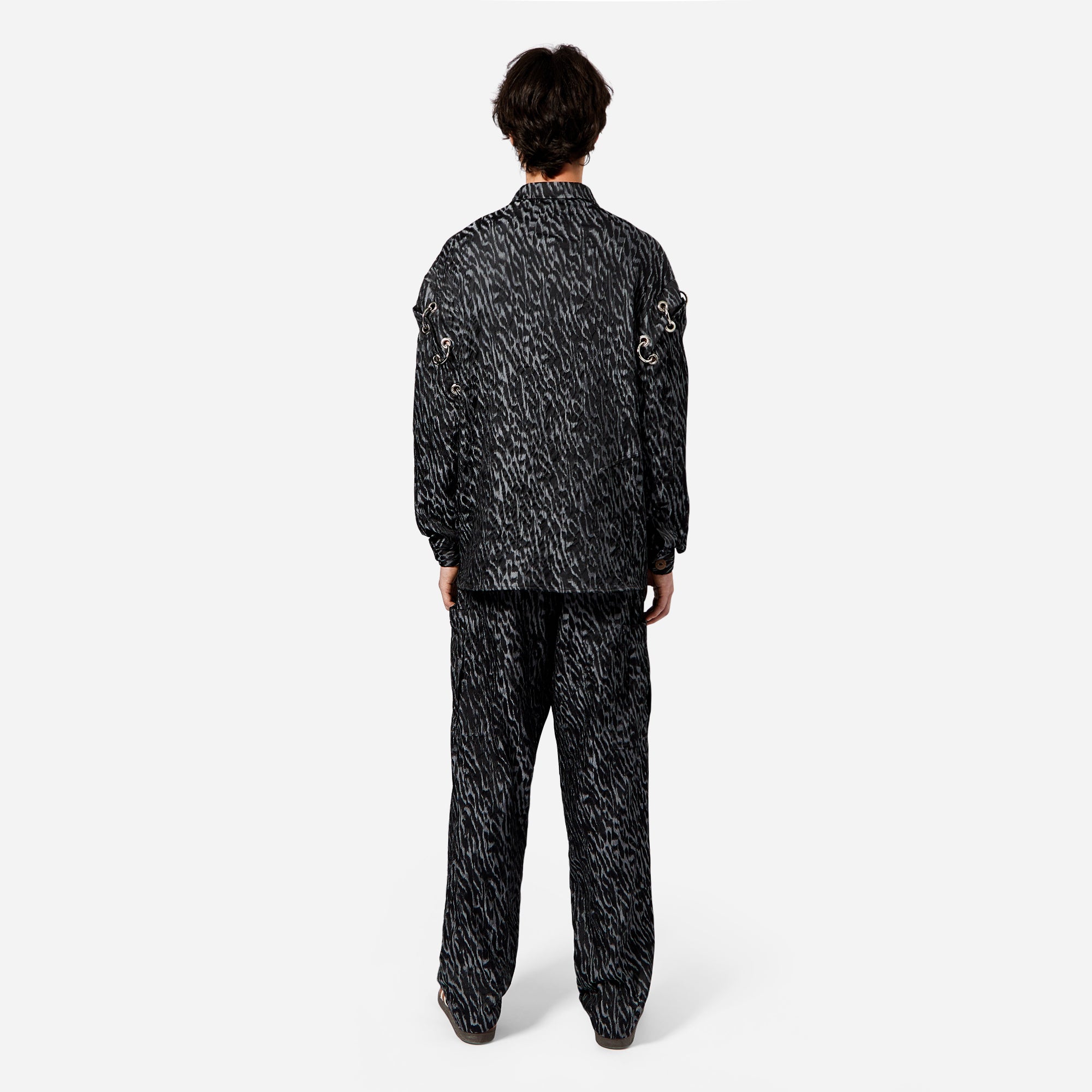 Black & Silver Eyelet Shirt